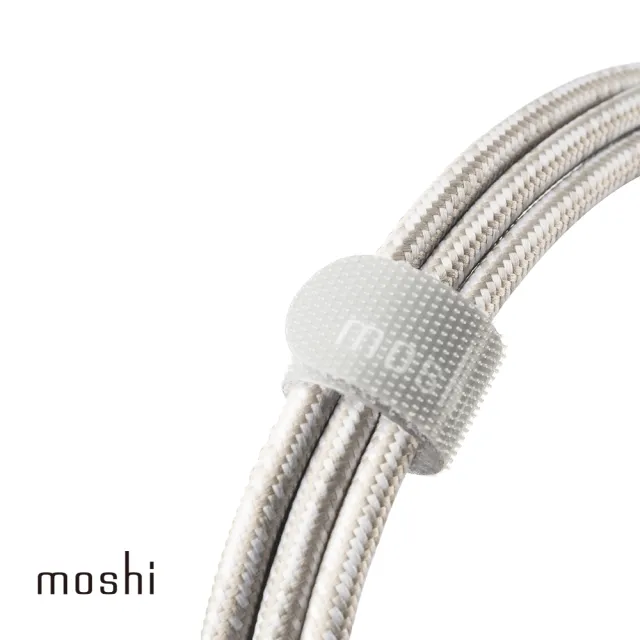 【moshi】Integra™ 強韌系列 USB-C to USB-C 90度彎頭 240W/480Mbps 充電/傳輸編織線(0.6M)