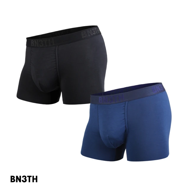 【BN3TH 畢尼適】經典貼身短版男四角褲兩件組(瞬黑x海軍藍)