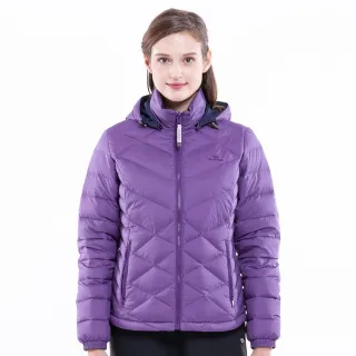【POLAR BEAR 北極熊】女可拆帽雙面穿極輕羽絨外套-紫色(23D01)