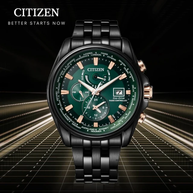 【CITIZEN 星辰】GENTS系列 光動能 電波計時腕錶  44mm(AT9128-87X)