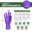 【百事優】Yashimo 優級紫色NBR無粉檢驗手套 100支/盒(NBR手套/食品手套/檢驗手套/拋棄式手套)