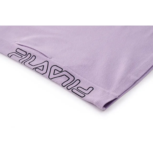 【FILA官方直營】KIDS 女童針織洋裝-紫色(5DRX-4407-PL)