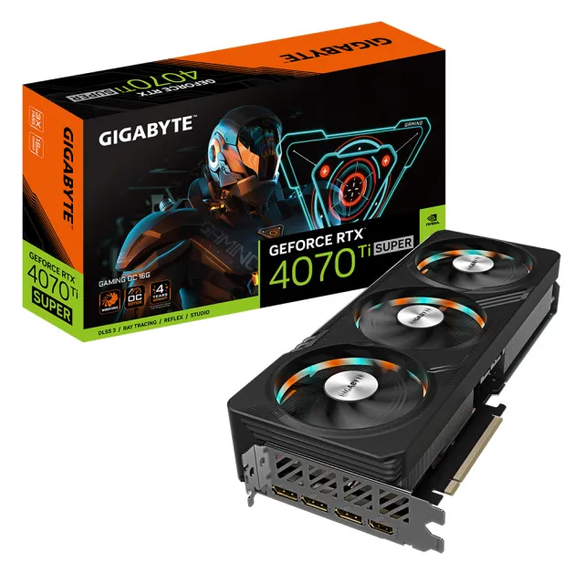 【GIGABYTE 技嘉】GeForce RTX 4070 Ti SUPER GAMING OC 16G顯示卡(GV-N407TSGAMING OC-16GD)