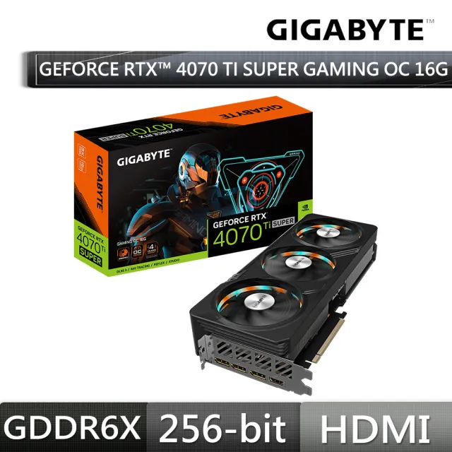 【GIGABYTE 技嘉】GeForce RTX 4070 Ti SUPER GAMING OC 16G(GV-N407TSGAMING OC-16GD)