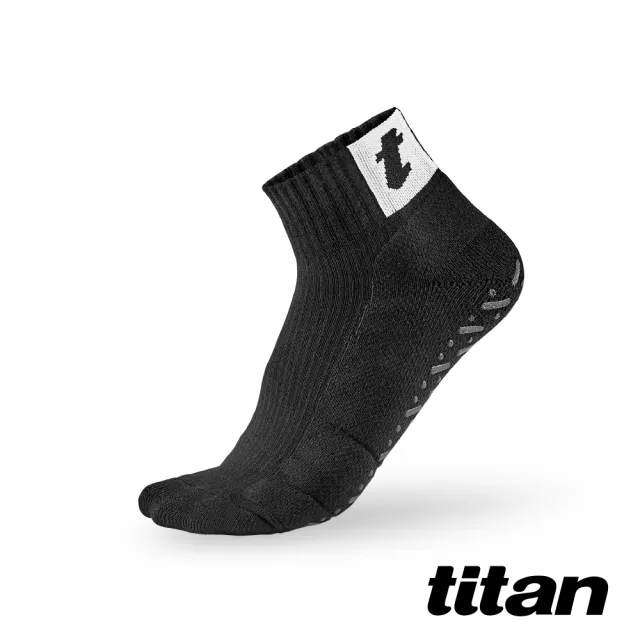 【titan 太肯】側向運動襪 Elite_黑色(羽球、網球、桌球專用)