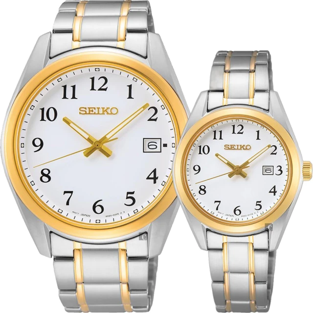 SEIKO 精工SEIKO 精工 CS 城市情侶手錶 對錶 新年禮物(SUR460P1+SUR466P1)