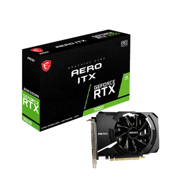 【MSI 微星】MSI RTX 3050 AERO ITX 8G OC 顯示卡+微星 FORGE 100R 機殼(顯示卡超值組合包)