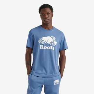 【Roots】Roots 男裝- COOPER BEAVER 短袖T恤(藍紫色)