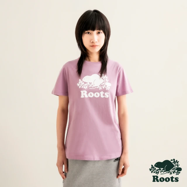 【Roots】Roots 女裝- COOPER BEAVER 短袖T恤(紫色)