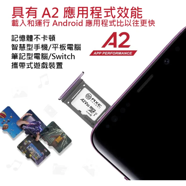 【AXE MEMORY】MicroSDXC 64GBX10入 A2 V30/ UHS-I U3 4K-附轉卡 記憶卡(日本原廠直營)