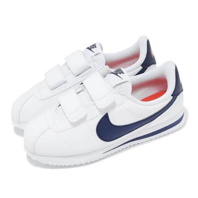 NIKE 耐吉 童鞋 Cortez Basic SL PSV 阿甘鞋 白 藍 中童 小朋友 親子鞋(904767-106)