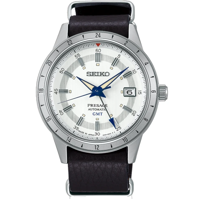 SEIKO 精工 Presage Style60’s系列復古 限量 110週年GMT機械錶(4R34-00E0J/SSK015J1)