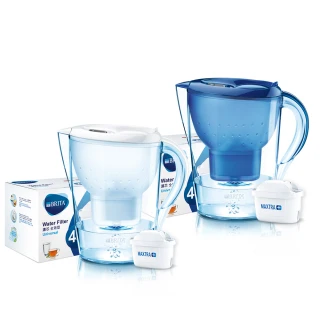 【BRITA】官方直營 限量！買一送一 馬利拉3.5L濾水壺+4入全效濾芯(共2壺10芯)