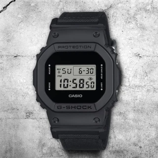 【CASIO 卡西歐】G-SHOCK 尼龍錶帶 電子手錶(DW-5600BCE-1)