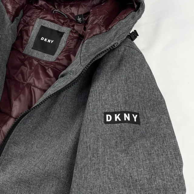 DKNY】DKNY 男款鋪棉防風防風衣連帽外套Donna Karan(鋪棉外套連帽外套