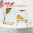【好拾物】日本FOREVER 桌上玻璃飲料桶3.5L附龍頭+鐵架 派對桶 飲水壺 果汁桶 泡酒瓶 冷水桶 派對桶