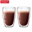 【Bodum】美式咖啡機+可拆式易清洗磨豆+雙層玻璃杯2入350ml(嘉儀總代理公司貨)