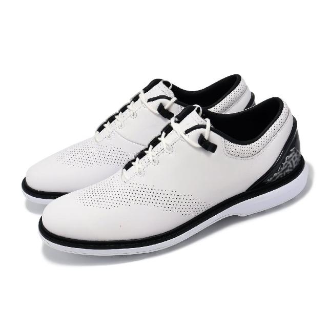 【NIKE GOLF】高爾夫球鞋 Jordan ADG 4 男鞋 女鞋 白 黑 皮革 緩衝 抓地 爆裂紋 喬丹 運動鞋(DM0103-110)
