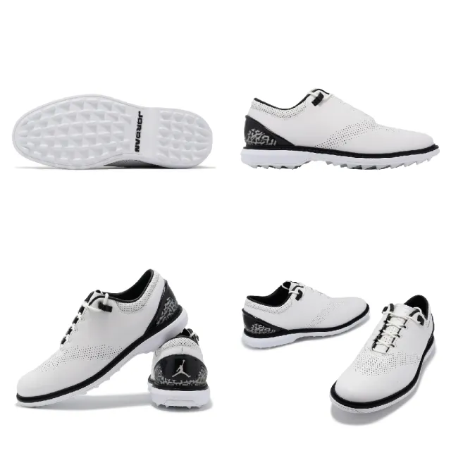 【NIKE 耐吉】高爾夫球鞋 Jordan ADG 4 男鞋 女鞋 白 黑 皮革 緩衝 抓地 爆裂紋 喬丹 運動鞋(DM0103-110)