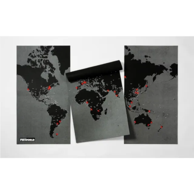 【palomar】環遊世界發燒組(拼世界地圖 XL版 黑色+圖針 45針裝)