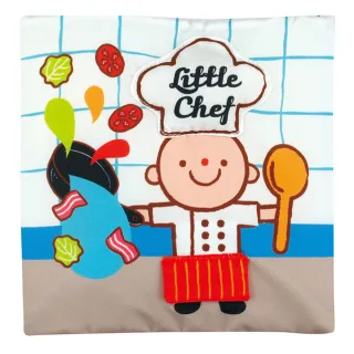 【K’s Kids 奇智奇思】學習布書：Little Chef 小廚師(寶寶布書/低幼/互動/英文布書/遊戲書)