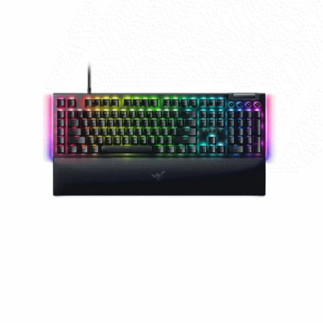 【Razer 雷蛇】BlackWidow V4 黑寡婦蜘幻彩版有線電競鍵盤(綠軸)