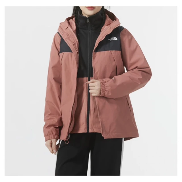 The North Face TNF 兩件式外套 防水透氣 W ANTORA TRICLIMATE - AP 女 粉黑(NF0A7QW6ROI)