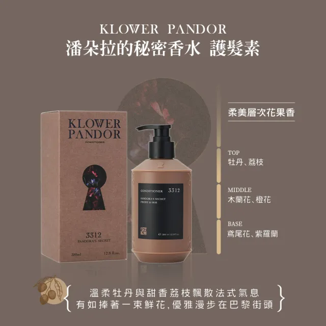 【KLOWER PANDOR】KP記憶香氛 ME TIME時光香水絲柔護髮素380ml-3入組(多款任選)