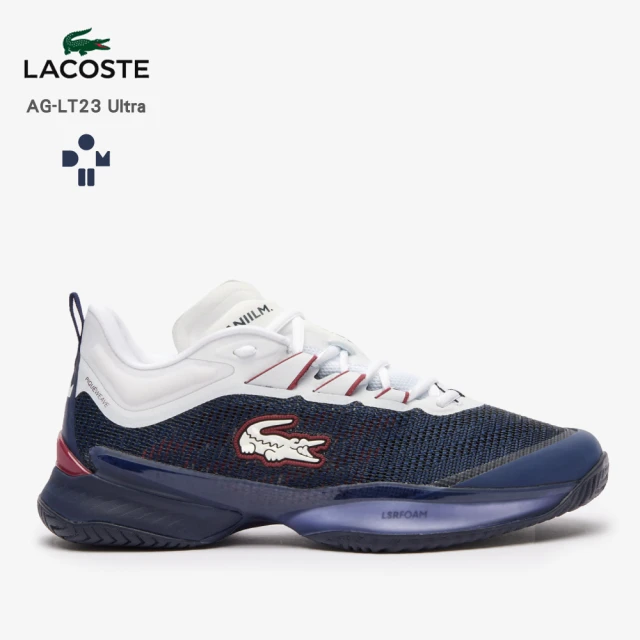 LACOSTELACOSTE 網球鞋 AG-LT23 Ultra 男鞋 白/藍(附紙袋．送運動襪)