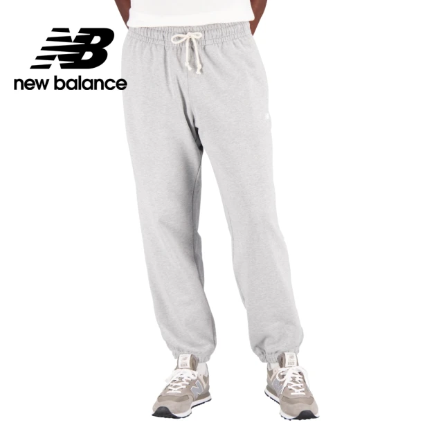 NEW BALANCE NB 鬆緊抽繩休閒長褲_AMP31503AG_男性_淺灰色(亞版 版型正常)