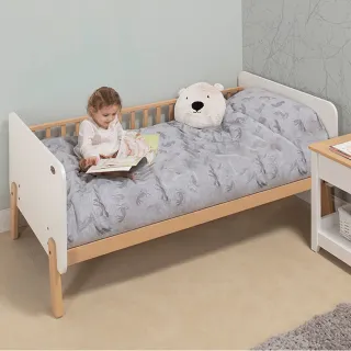 【成長天地】澳洲Boori 實木兒童拼接床延伸床邊床單人床附踏凳BR011(澳洲30年嬰童知名品牌)