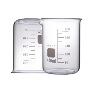 【MASTER】燒杯分析試藥 廣口燒杯 400ml玻璃燒杯 化學用品器具 玻璃瓶 5-GCL400(實驗設備 耐熱玻璃杯)