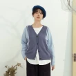 【MOSS CLUB】MOSS兔綉花拼色長袖針織外套(藍 綠 駝/魅力商品)