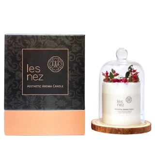 【Les nez 香鼻子】永生花藝術香氛蠟燭(玻璃盅禮盒組/母親節送禮)