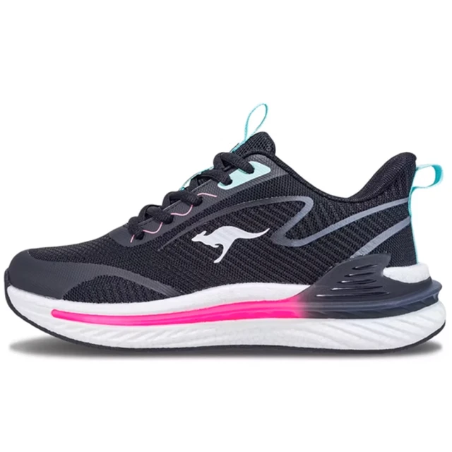 KangaROOS 美國袋鼠鞋 女 RUN DASH 科技機能慢跑鞋 黑粉(KW41190)