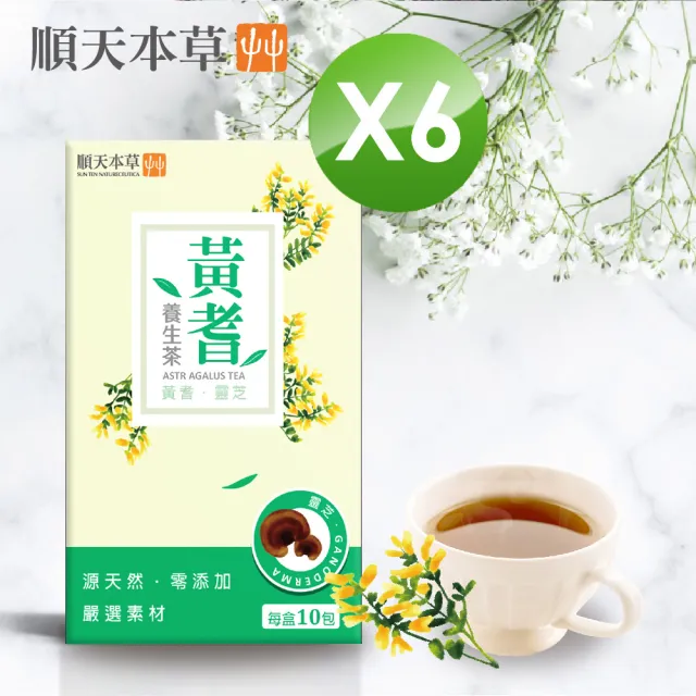 【順天本草】黃耆養生茶(10包/入x6 紅棗、枸杞、靈芝)