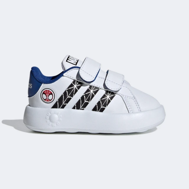 【adidas 愛迪達】運動鞋 網球鞋 童鞋 GRAND COURT SPIDER-MAN CF I(ID8017)