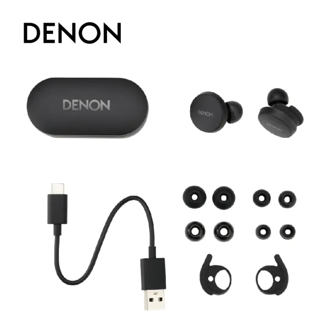 【DENON 天龍】AH-C10PL PerL 真無線耳機-AAT自適應聲學技術 個人化聆聽體驗(黑色)