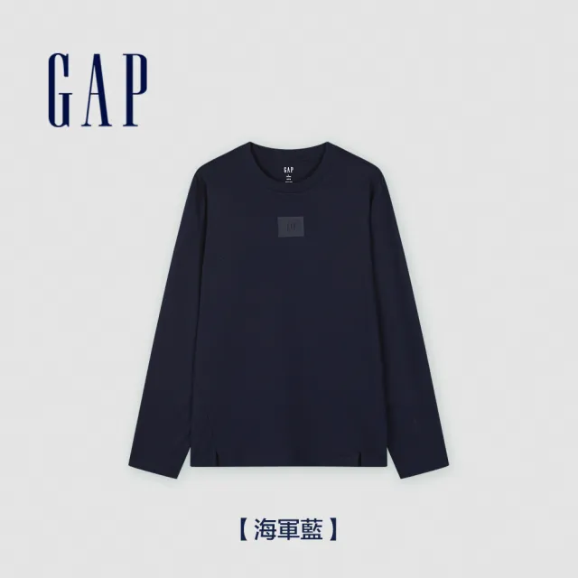 【GAP】男裝 Logo純棉圓領長袖T恤-多色可選(885504)