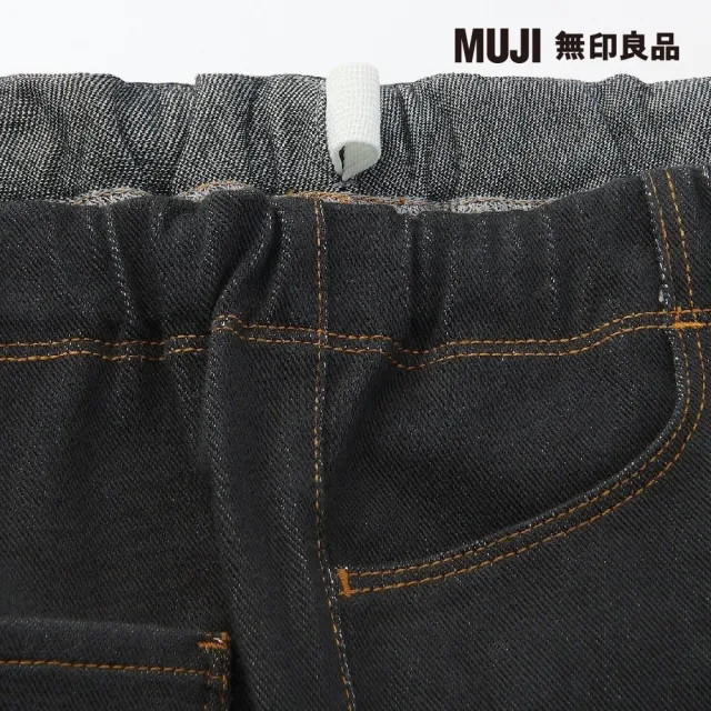 【MUJI 無印良品】兒童棉混針織丹寧感緊身褲(共4色)