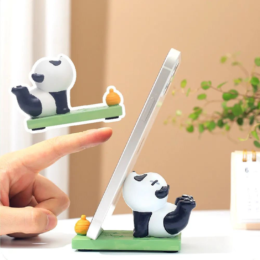 【運動熊貓】可愛卡通熊貓手機支架