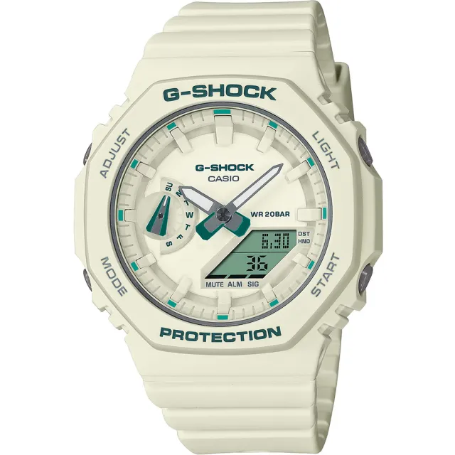 【CASIO 卡西歐】G-SHOCK 摩登綠 八角女錶 開學(GMA-S2100GA-7A)