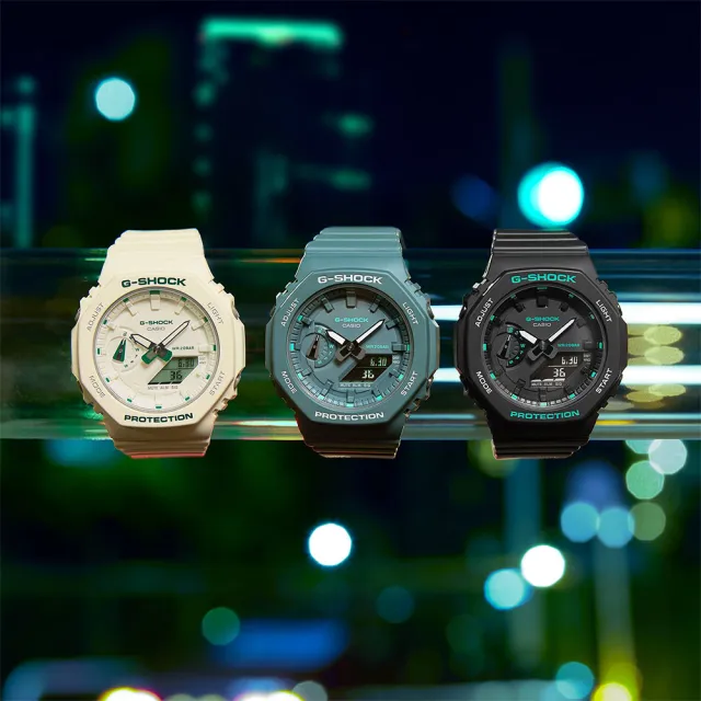 【CASIO 卡西歐】G-SHOCK 摩登綠 八角女錶 開學(GMA-S2100GA-7A)