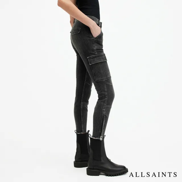 【ALLSAINTS】DURAN 中腰彈性緊身口袋牛仔褲 WE015W(修身版型)