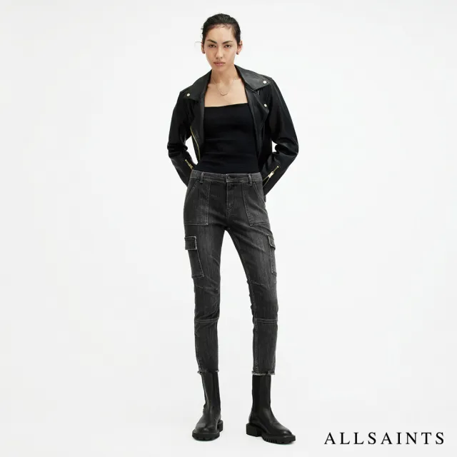 【ALLSAINTS】DURAN 中腰彈性緊身口袋牛仔褲 WE015W(修身版型)