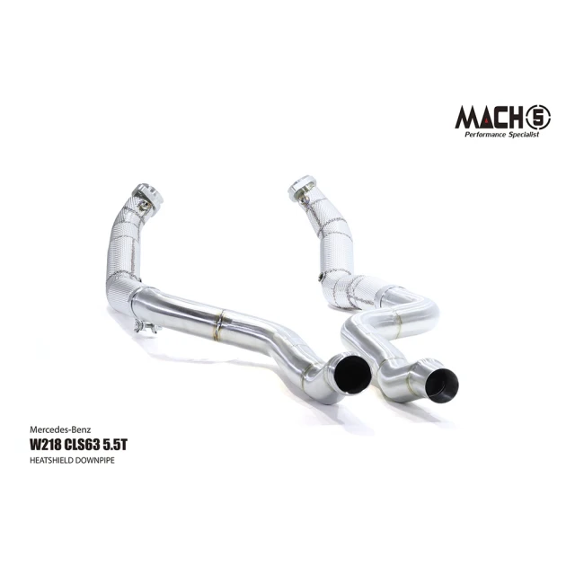 【Mercedes-Benz 賓士】Mach5 BENZ W218 CLS63 高流量帶三元催化排氣管(5.5T RWD／AWD)
