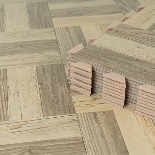 【樂嫚妮】台灣製 防燄巧拼地磚 木紋地板貼