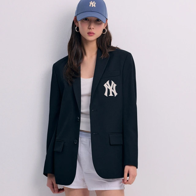 MLB 女版拉鍊連帽外套 紐約洋基隊(3FTRBA141-5