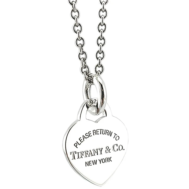 Tiffany&Co. 蒂芙尼 925純銀-立體雕花愛心鎖頭