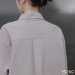 【MO-BO】撞色釦洞棉質襯衫